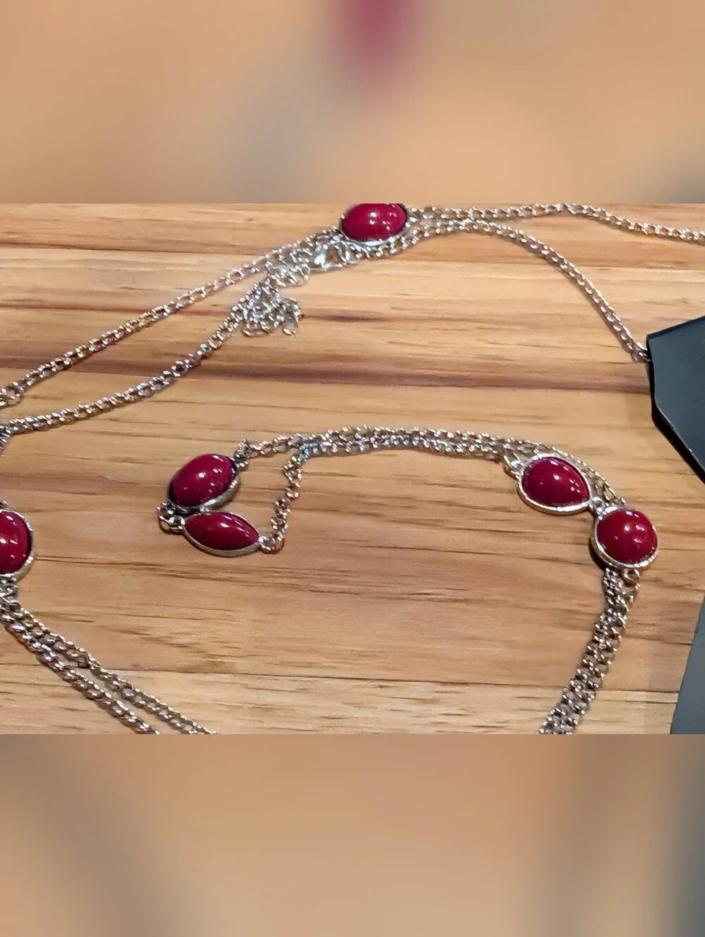 Paparazzi Red Cabochon Necklace Set